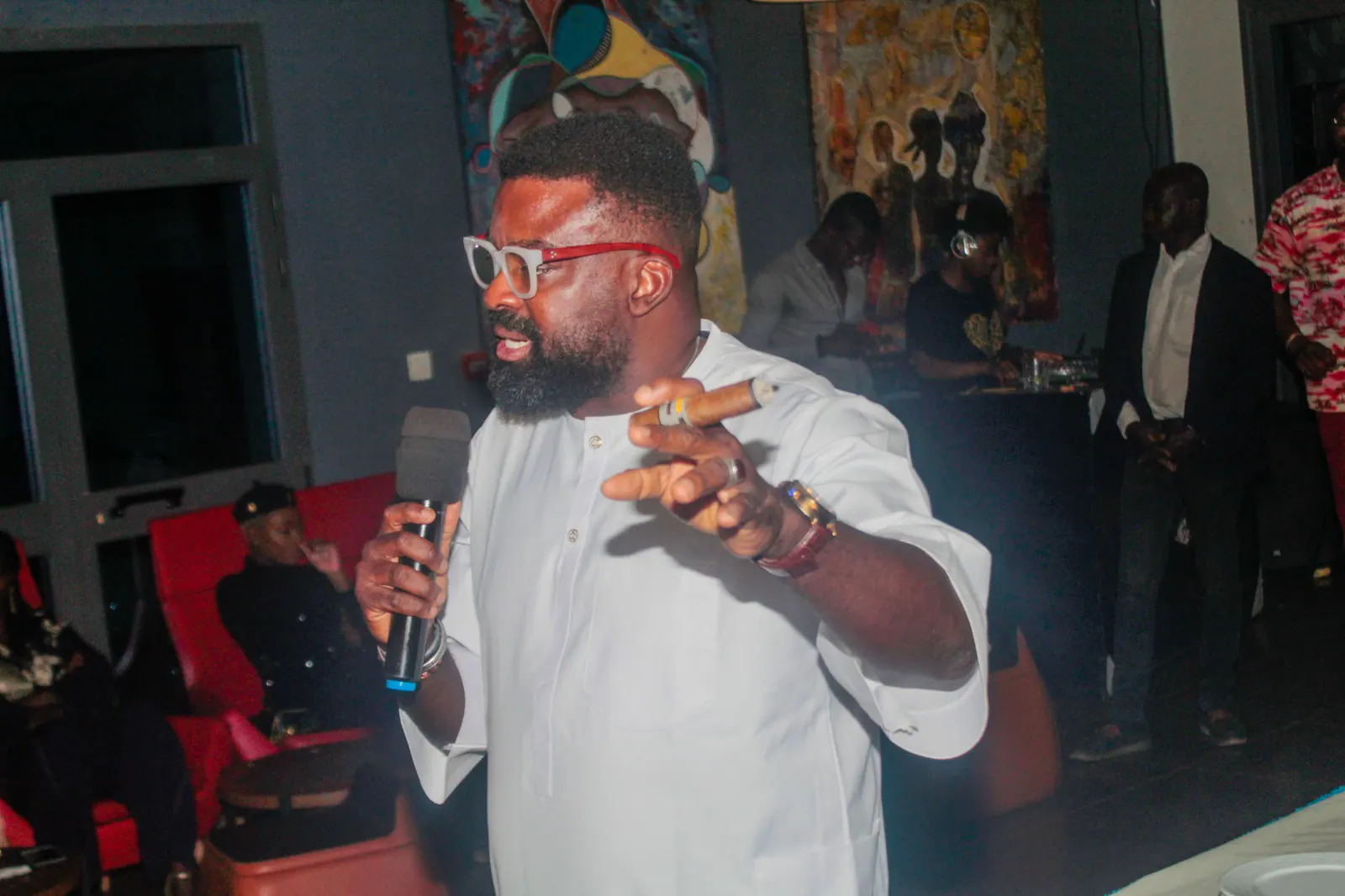 kunle afolayan hosts  reception at fespaco 2023