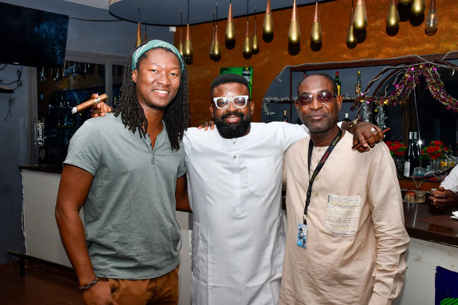 kunle afolayan hosts party at fespaco