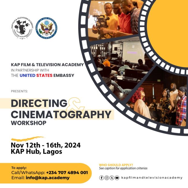 free directing cinematography workshop at KAP ACADEMY